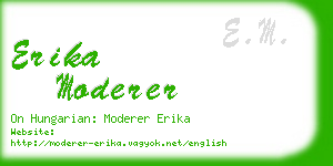 erika moderer business card